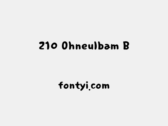 210 Ohneulbam B