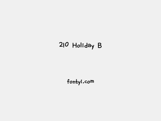 210 Holiday B