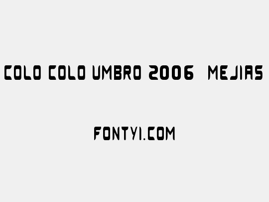 Colo Colo Umbro 2006 (MEJIAS)