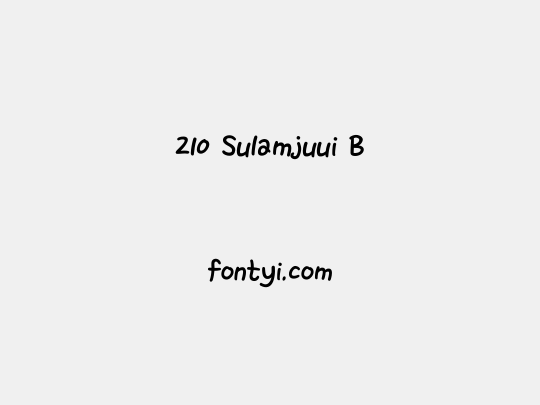 210 Sulamjuui B