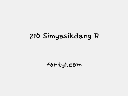 210 Simyasikdang R