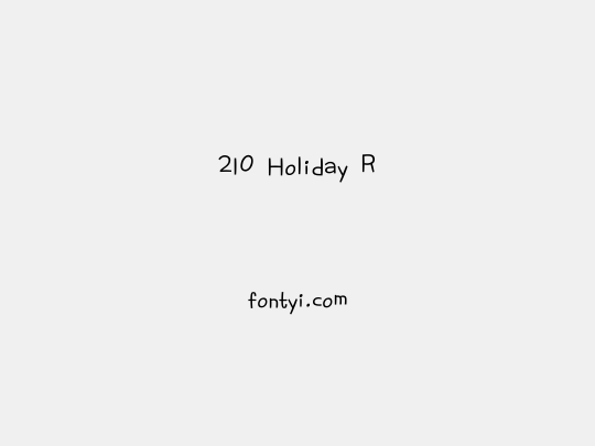 210 Holiday R