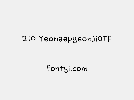 210 YeonaepyeonjiOTF