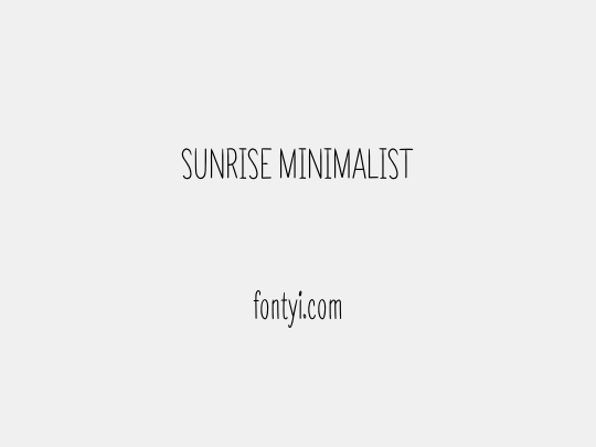 SUNRISE MINIMALIST