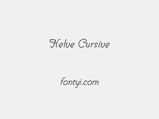 Helve Cursive