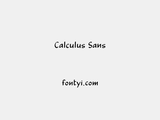 Calculus Sans