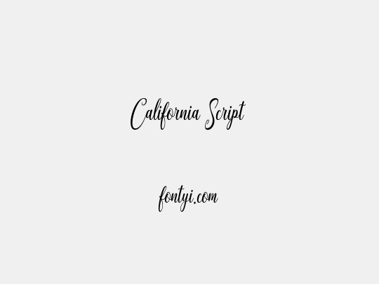 California Script