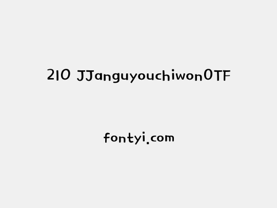 210 JJanguyouchiwonOTF