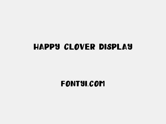 Happy Clover Display