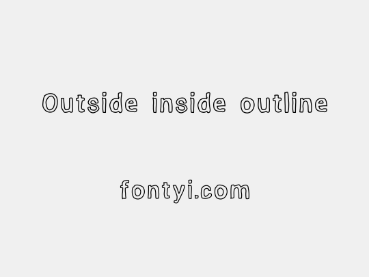 Outside inside outline