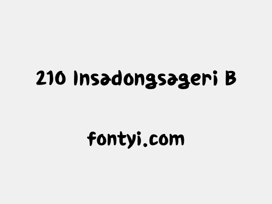 210 Insadongsageri B