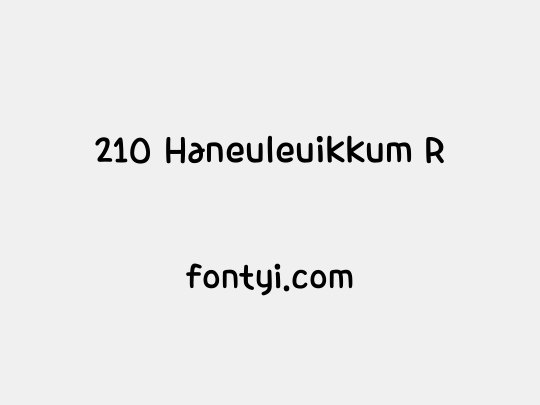 210 Haneuleuikkum R