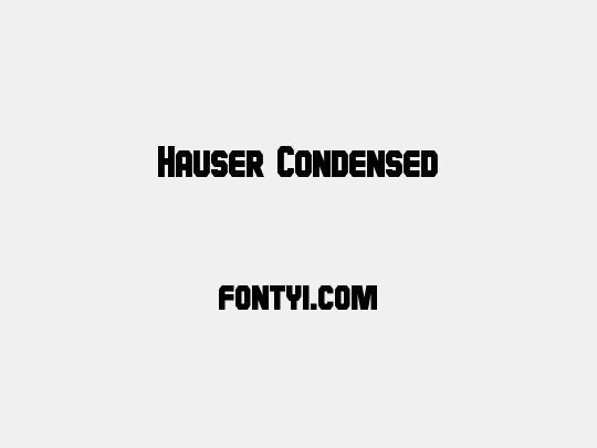 Hauser Condensed