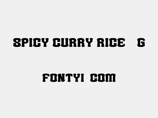 Spicy Curry Rice__G