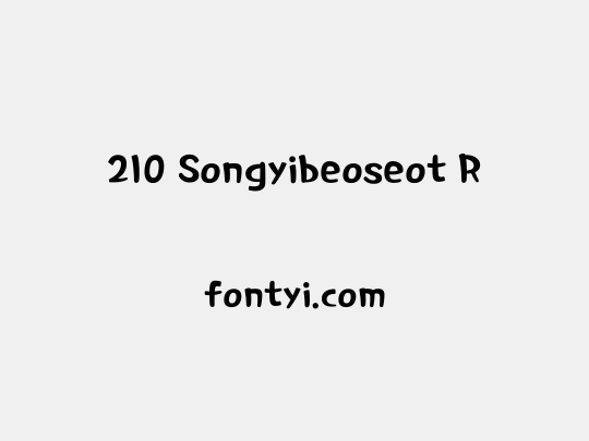 210 Songyibeoseot R