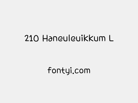 210 Haneuleuikkum L