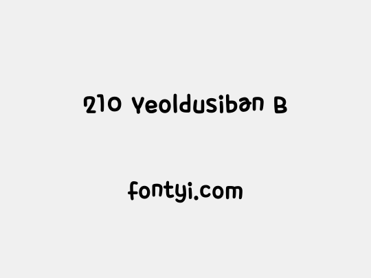 210 Yeoldusiban B