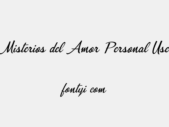 Misterios del Amor Personal Use