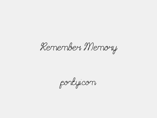 Remember Memory