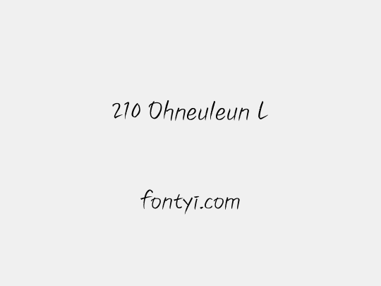 210 Ohneuleun L