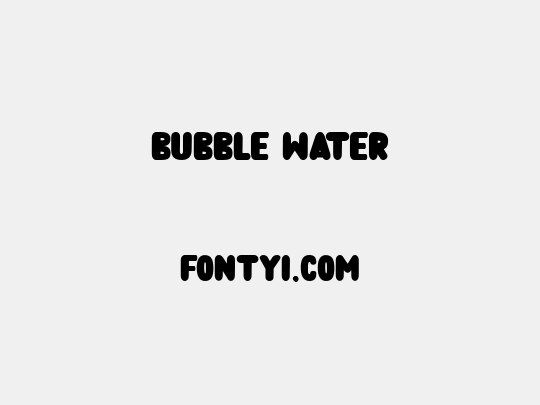 Bubble Water