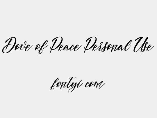 Dove of Peace Personal Use