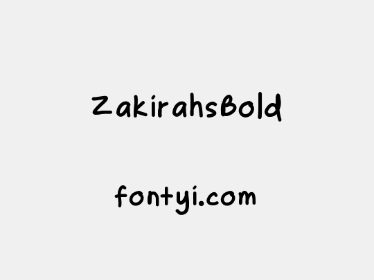 ZakirahsBold