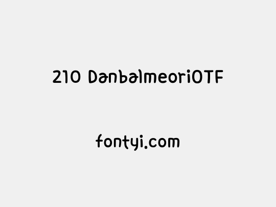 210 DanbalmeoriOTF