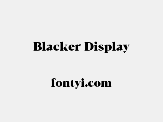 Blacker Display