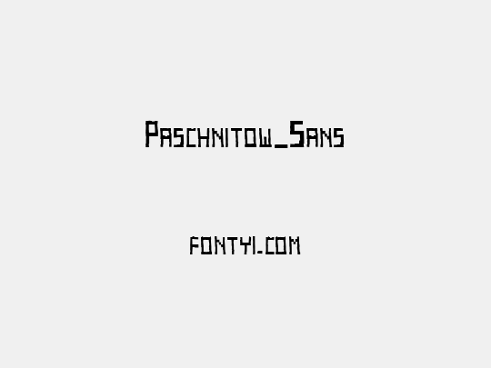 Paschnitow_Sans