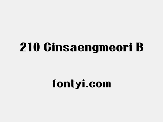 210 Ginsaengmeori B