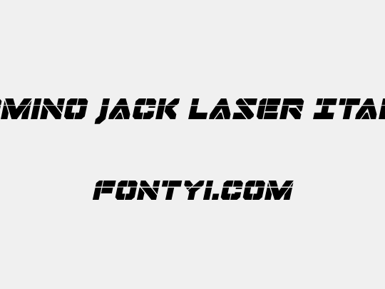 Domino Jack Laser Italic