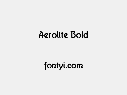 Aerolite Bold