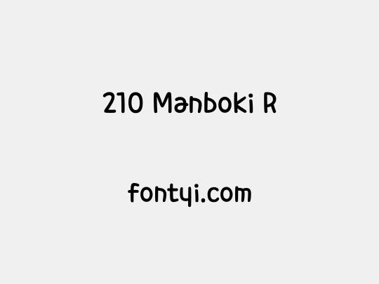 210 Manboki R