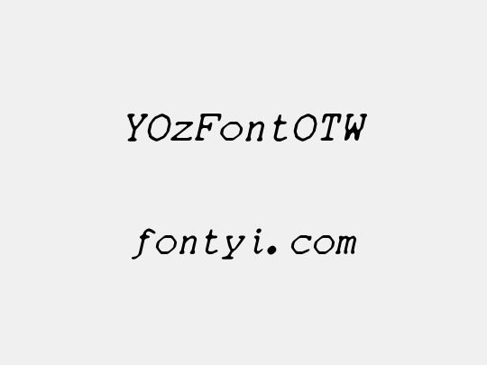 YOzFontOTW