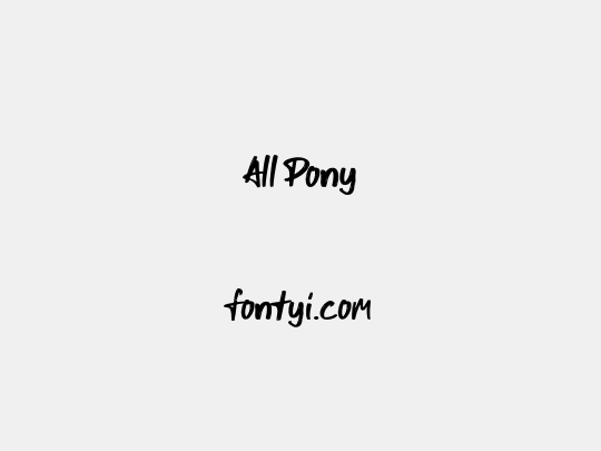 All Pony