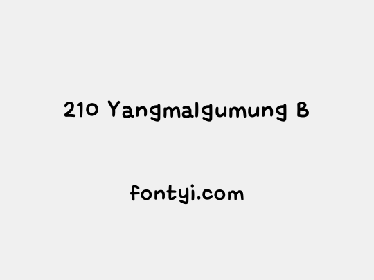 210 Yangmalgumung B