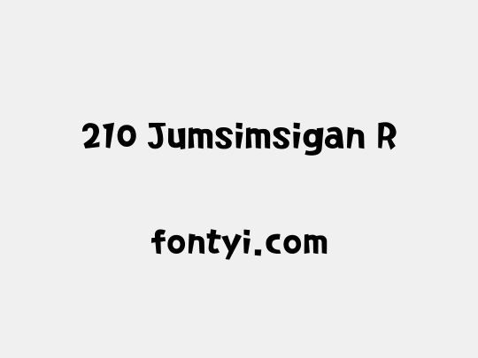 210 Jumsimsigan R