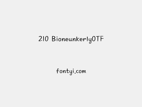 210 BioneunkerlyOTF