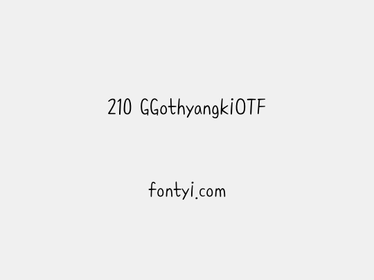 210 GGothyangkiOTF