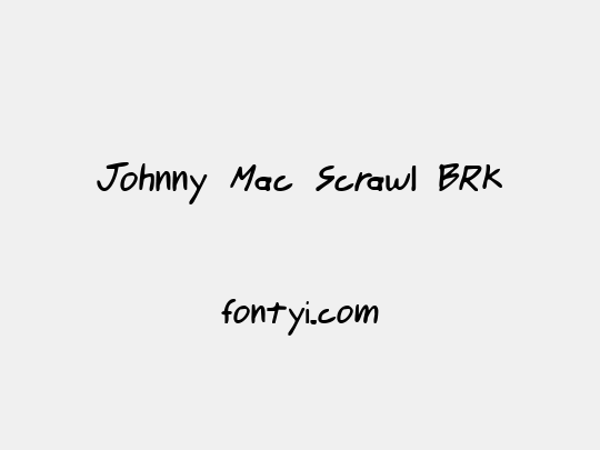 Johnny Mac Scrawl BRK