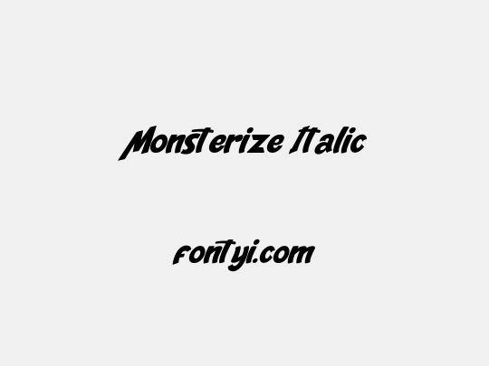 Monsterize Italic