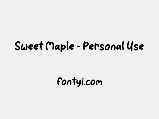 Sweet Maple - Personal Use