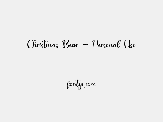 Christmas Bear - Personal Use