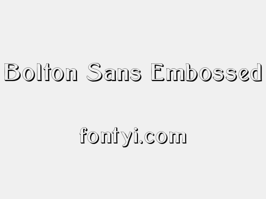 Bolton Sans Embossed