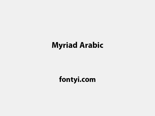 Myriad Arabic