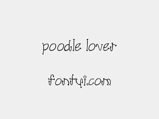 poodle lover