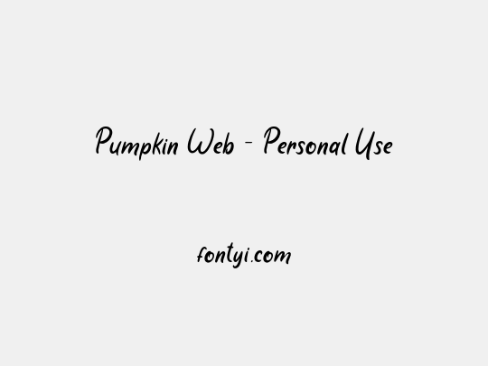 Pumpkin Web - Personal Use