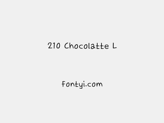 210 Chocolatte L