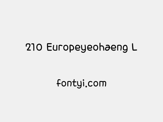 210 Europeyeohaeng L